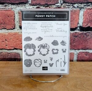 Stampin Up Pansy Patch Stamp Set & Coordinating Dies, Used